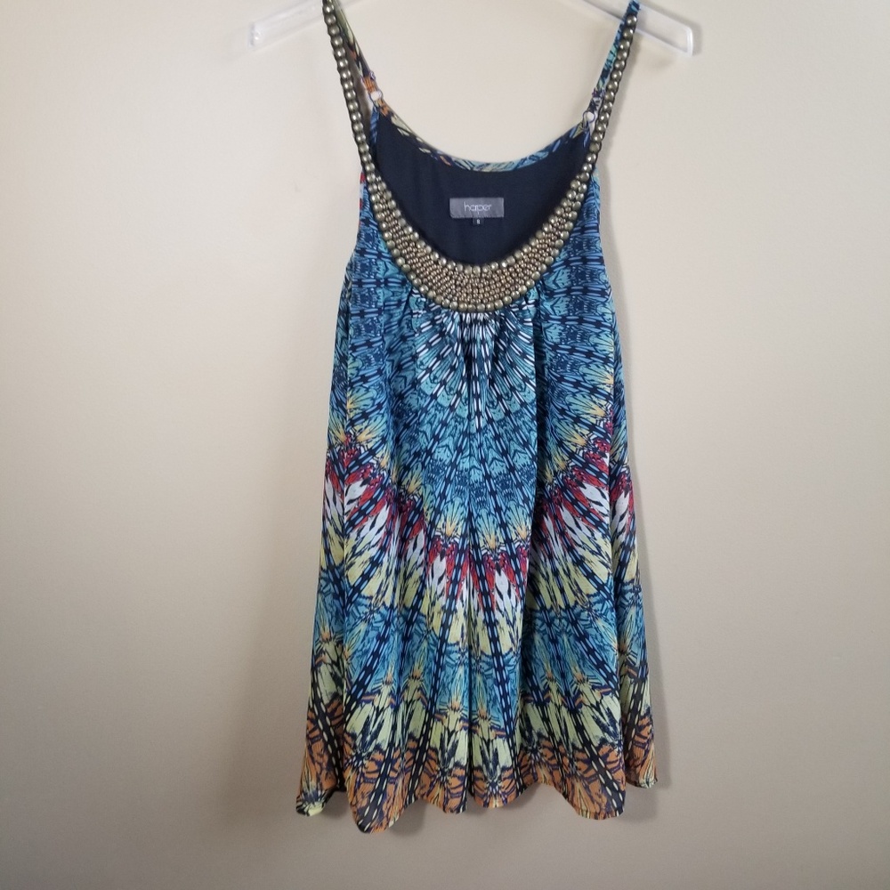 Harper Embellished Chiffon Slip Dress, sz S